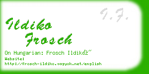 ildiko frosch business card
